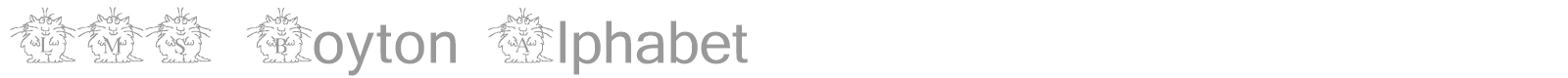 LMS Boyton Alphabet font preview
